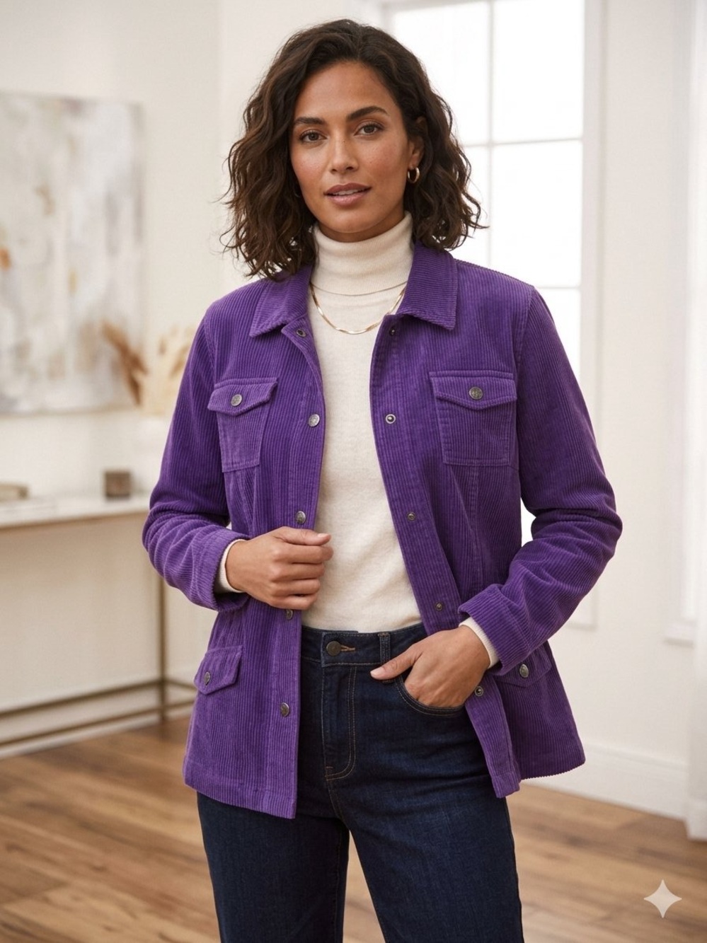 Christopher & Banks Corduroy Jacket Shacket XL